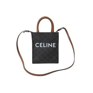CELINE Vertical Triomphe Canvas Handbag Logo